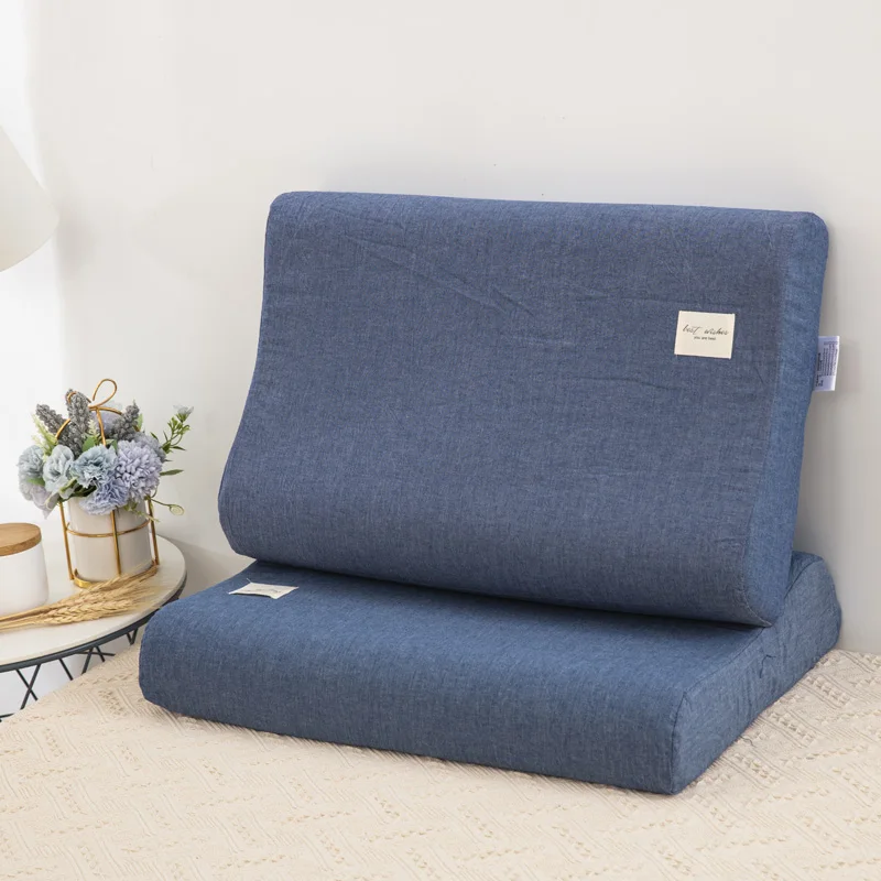 Waschbarer Baumwoll-Latex-Kissenbezug 30 x 50 cm – Memory-Kissenbezug für Zuhause, Schlafzimmer, Schlafen, hautfreundliches Bettwäsche-Zubehör