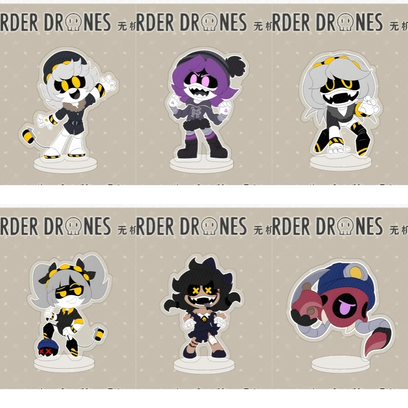 Murder Drones Season1 Uzi Doorman Serial Designation N Cyn Doll Mini Acrylic Stand Desktop Ornament Friends Christmas Gifts 10cm