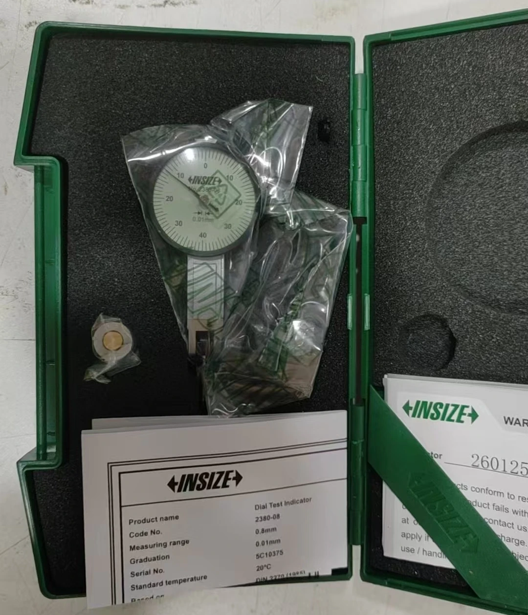 

2380-08 Graduation 0.01mm Range 0.8mm Dial test Indicators