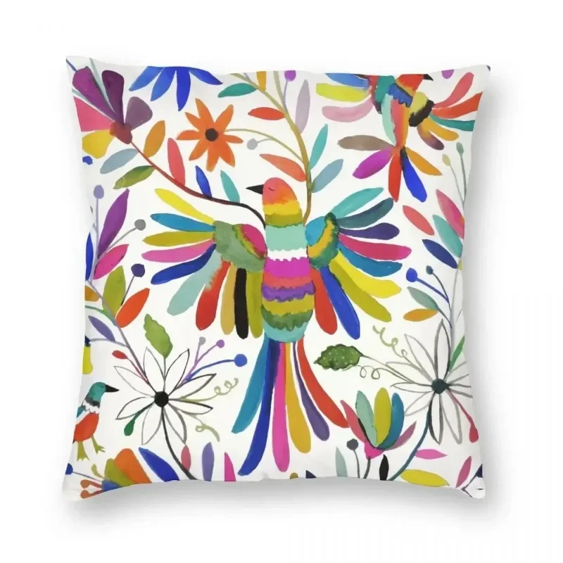 Otomi Bird Pillowcase Polyester  Creative Zip Decorative Pillow Case Room Cushion Cover Wholesale 45x45