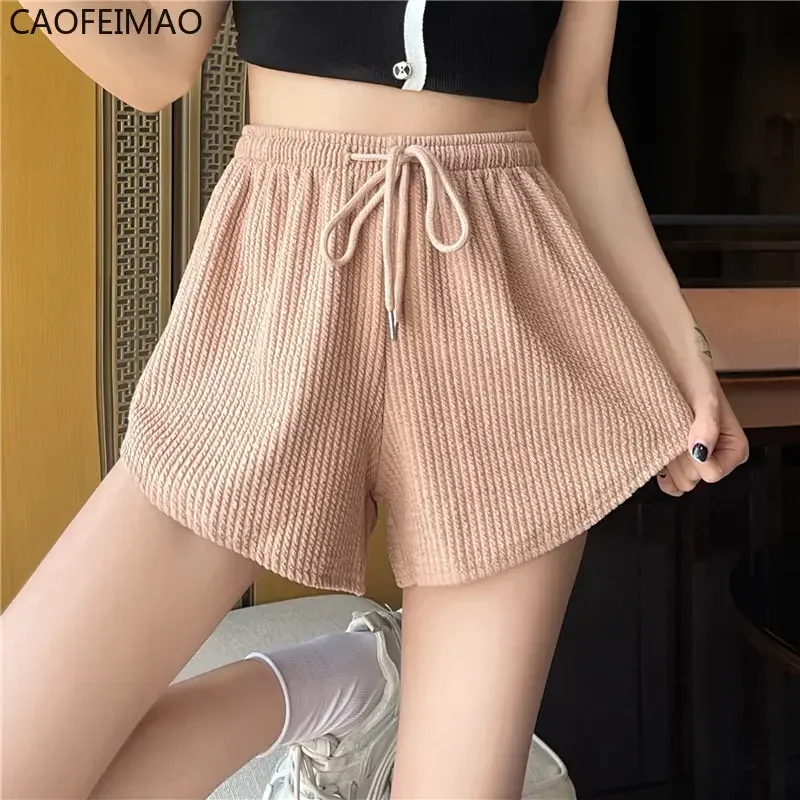 Women Gym Fitness Running Shorts Women's Summer Thin Style Loose Casual Large Size Wide Leg High Waist A-word Sports Hot Pants
