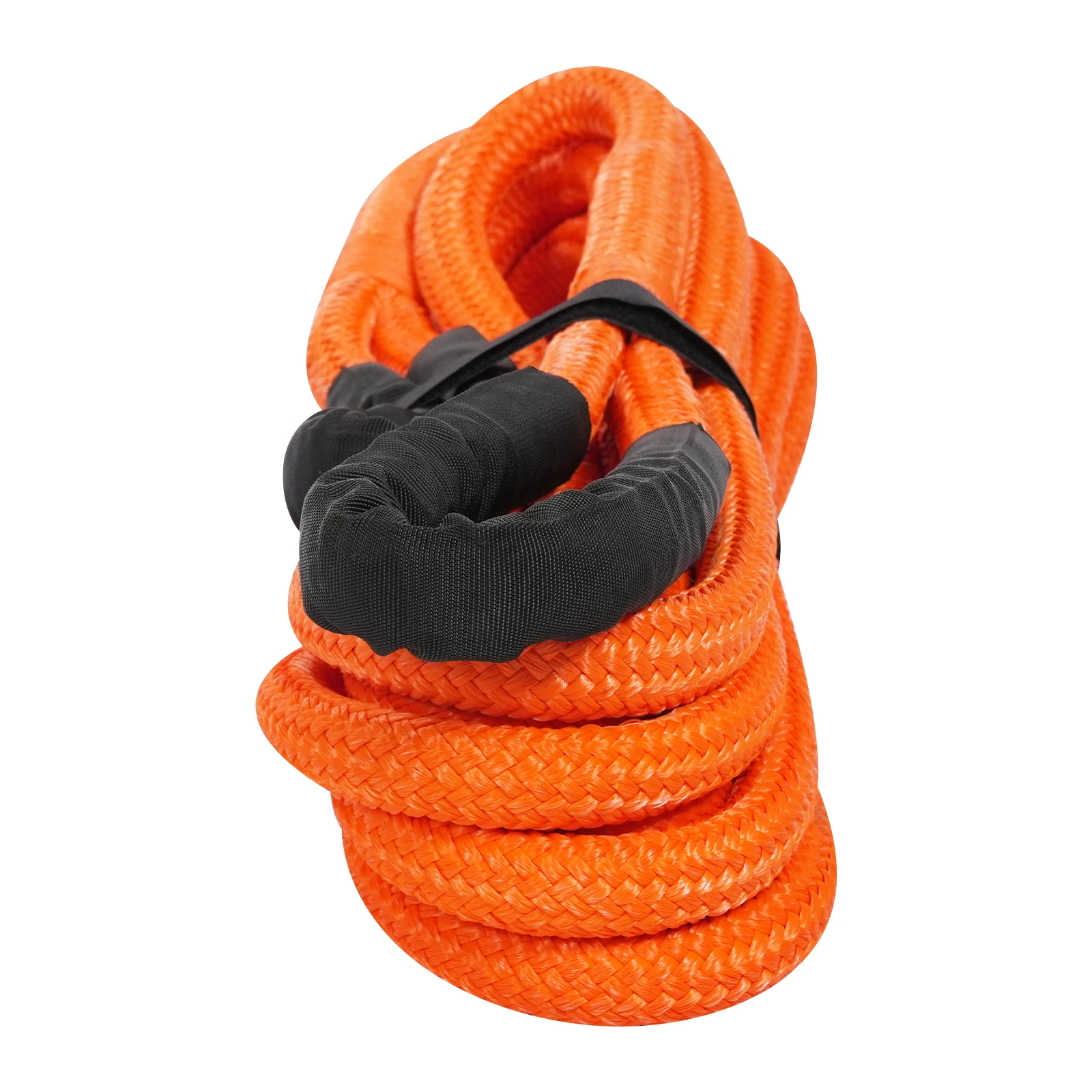 Trailer Rope 7/8 Inches * 30 Feet Breaking Force 30580 Pounds+2 Soft Rope Sleeves Orange