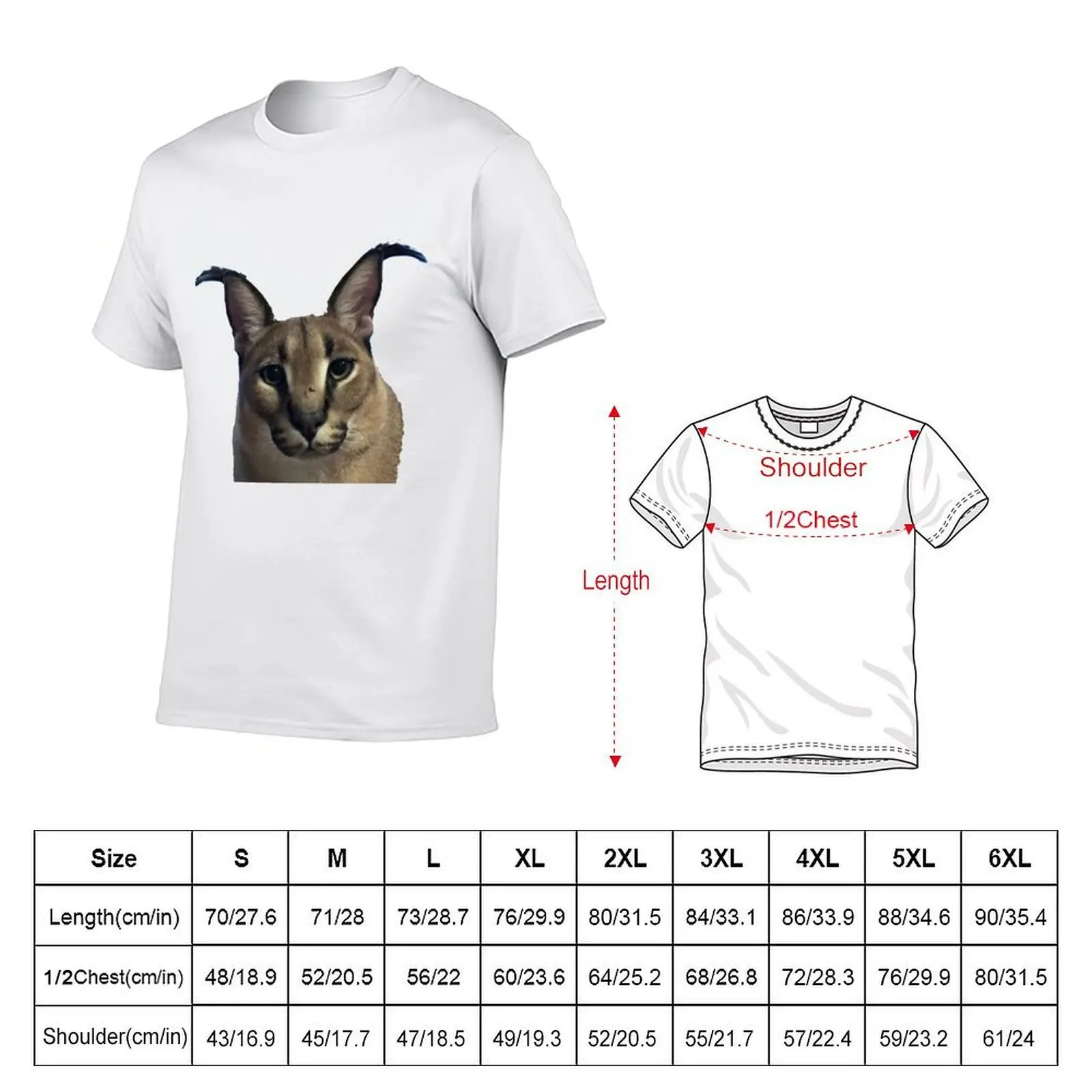 Big Floppa T-Shirt Funny t-shirt Louboutins plus size men clothing