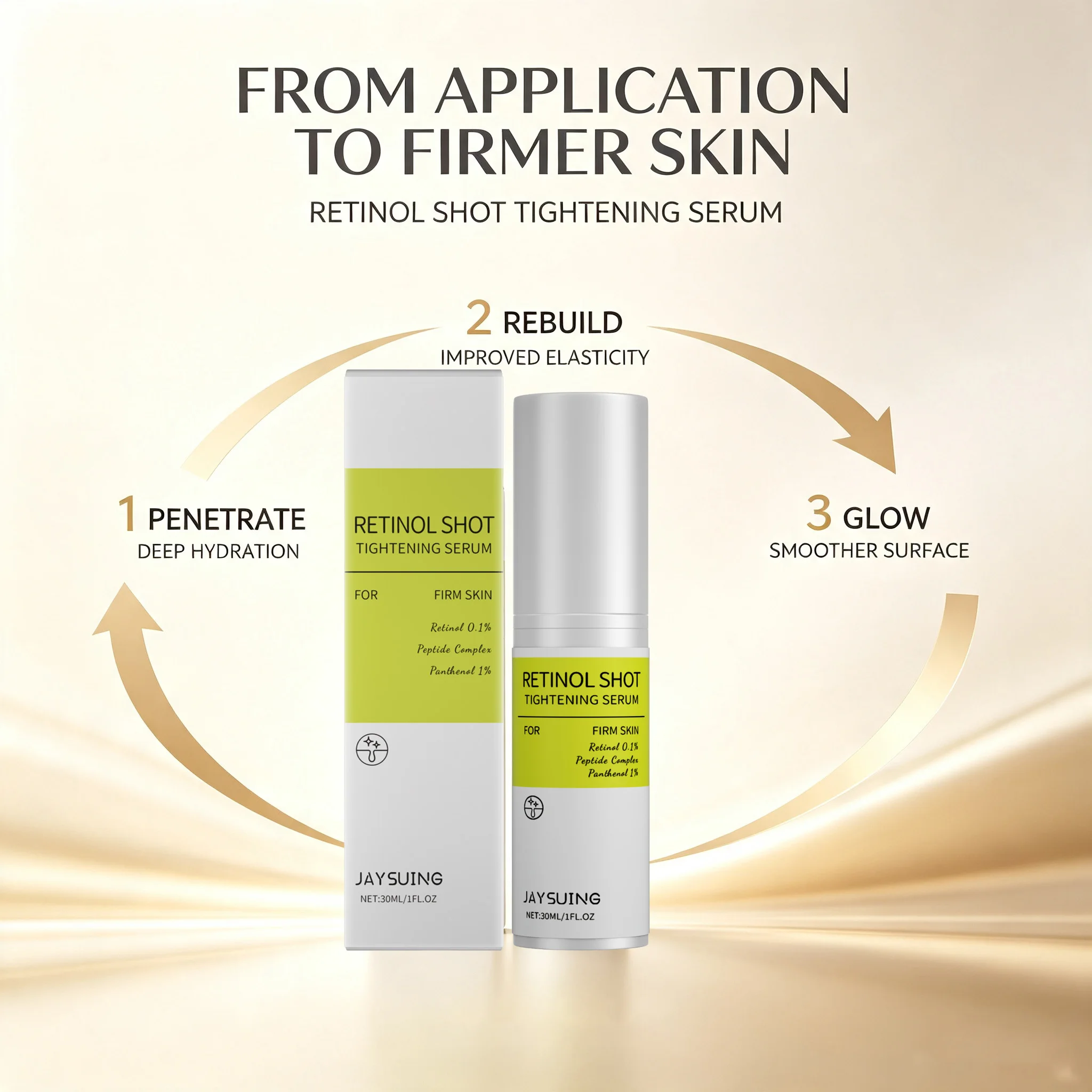 Retinol Firming Serum Fast-Absorbing Refresh Smoothing Glowing Essence For Face Neck Fine Lines Remover Collagen Boosting Lifting Firm Serum K-Beauty Face Neck Skincare For Sensitive Skin Retinol Essence