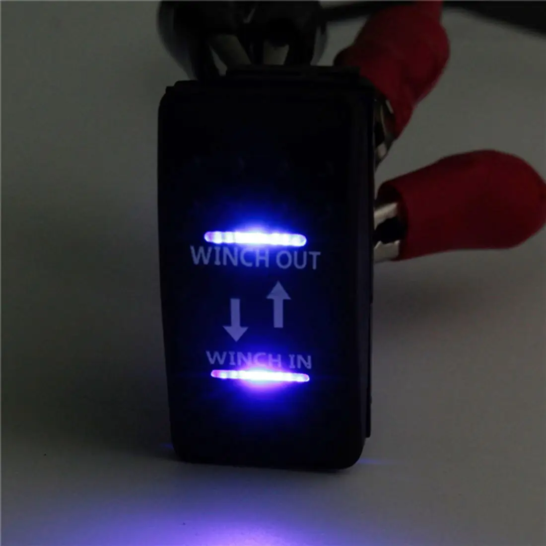 12v 20a Winde in Winde aus Ein-Aus-Ein Wipp schalter 7 Pin LED blau