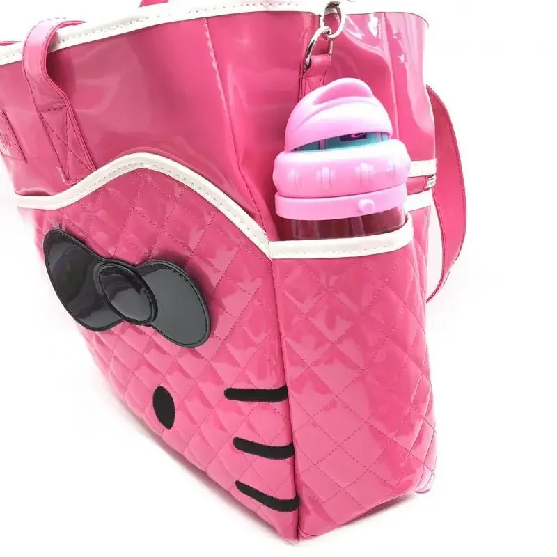 حقيبة سفر من البولي يوريثان Hellokittys ذات سعة كبيرة حقيبة كتف للسفر حقيبة ظهر عصرية للترفيه العامة حقائب كرتونية كاواي للمرأة #5