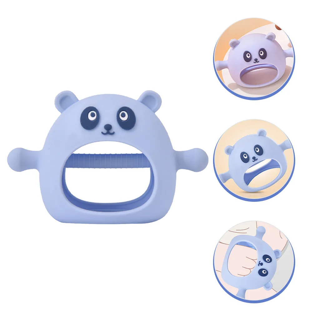 

Силиконовый прорезыватель-варежка для младенцев с мультяшным дизайном, мягкий и безопасный, для облегчения боли при прорезывании зубов и развития десен