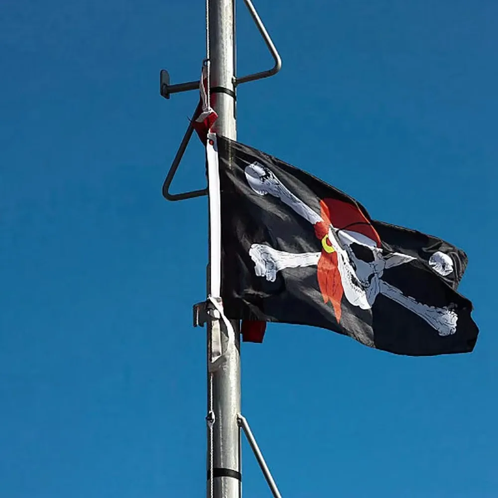 60*90cm Pirate Banner Pirate Theme Birthday Party Decorations Pirate Ship Skull Pennant Flags for Halloween Party Decor Cosplay