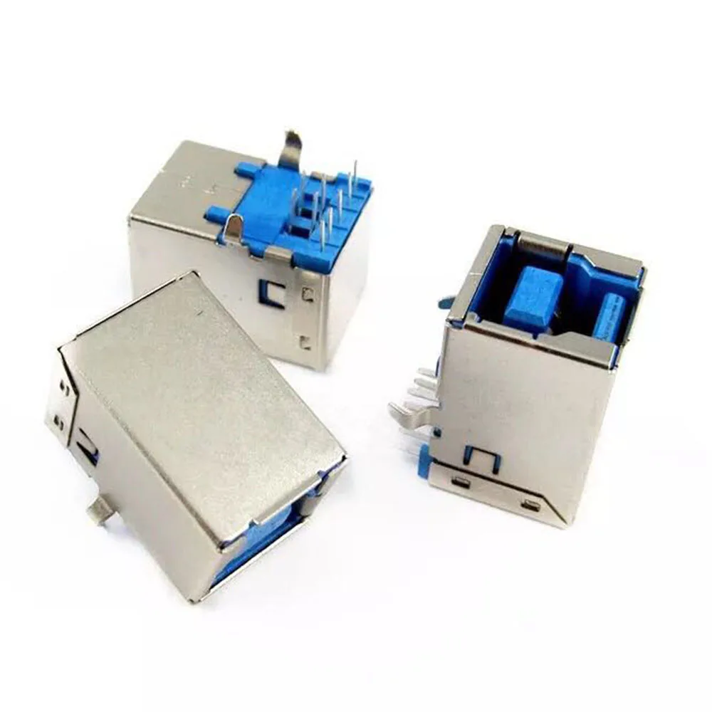 DIY 5pcs/lot USB 3.0 B Type Female Socket Connector for High-speed Printer Data Interface Connect Adapter Plug PCB SDA Cable