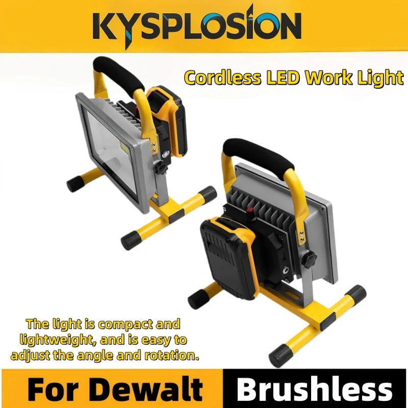 For Dewalt Battery Led Light Portable Spotlight Cordless Outdoor Work Fishing Handheld Emergency Tool Light No Battery