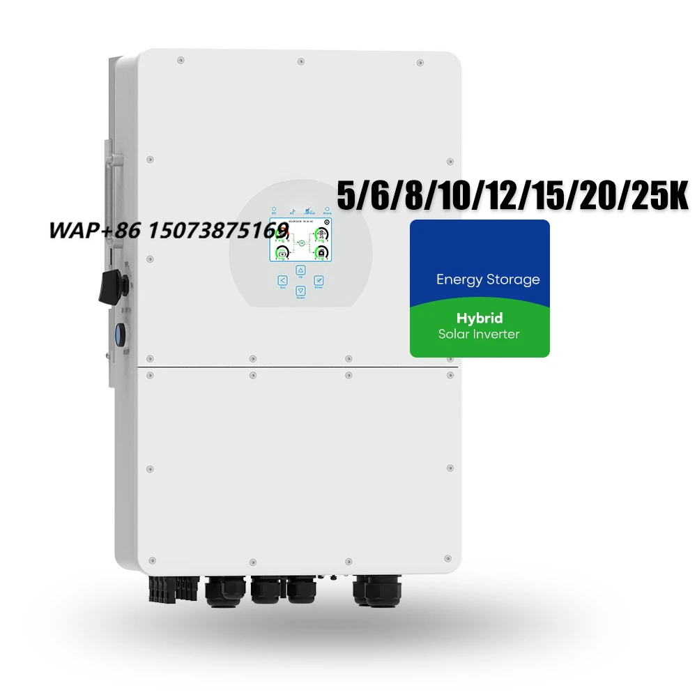 Deye Inverter High-voltage Battery SUN-5/6/8/10/12/15/20/25KW 3 Phase 2MPPT off Grid Energy Storage Hybrid Solar Inverter