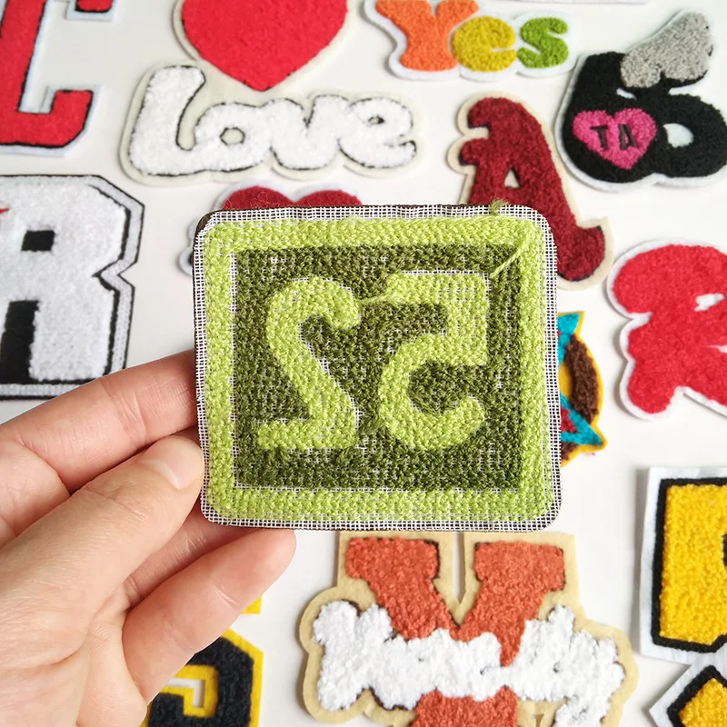 New Colorful Letter Figure Towel Embroidery Patches for Clothing Kids Shoes Patch Sew on Patches Clothes DIY Cartoon  Appliques