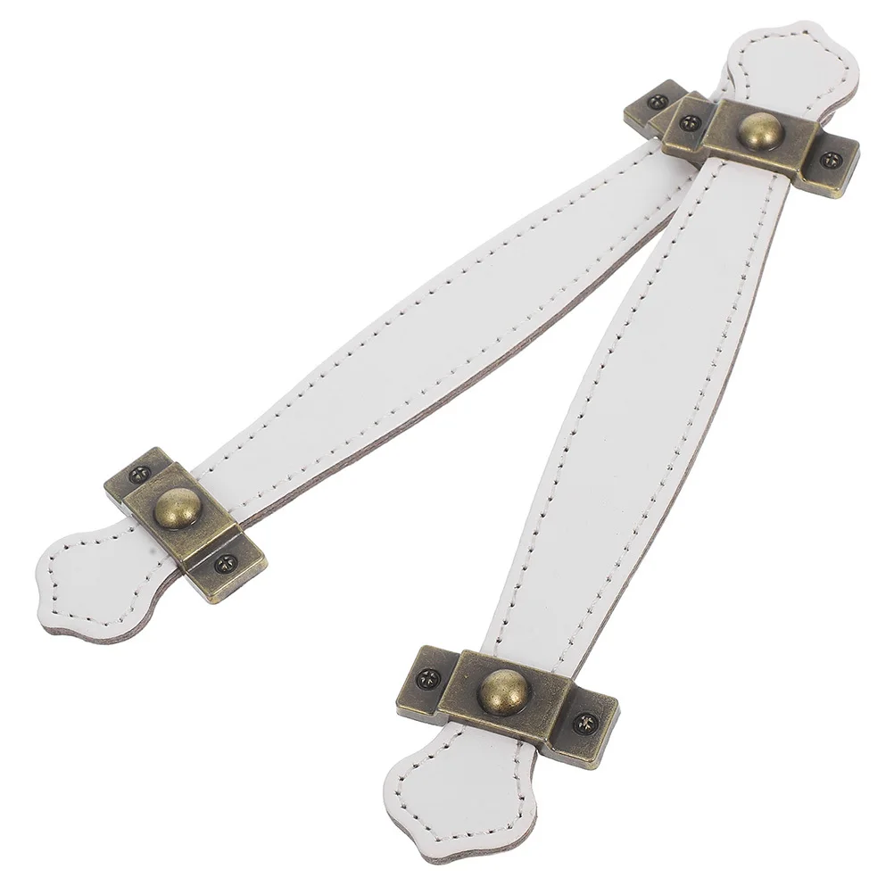 2 шт., винтажные ручки для ящика из искусственной кожи, дверные ручки багажника с винтами для замены фурнитуры для домашней мебели