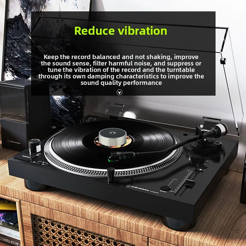 

Черный пресс для дисков LP, амортизирующий, специальный, для проигрывателя, из нержавеющей стали