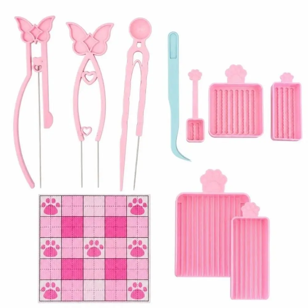 10Pcs 2.6mm Fuse Beads Picking Tray Kit Efficient Padding Single/Double Needle Perler Bead Auxiliary Tool with Pliers Handheld