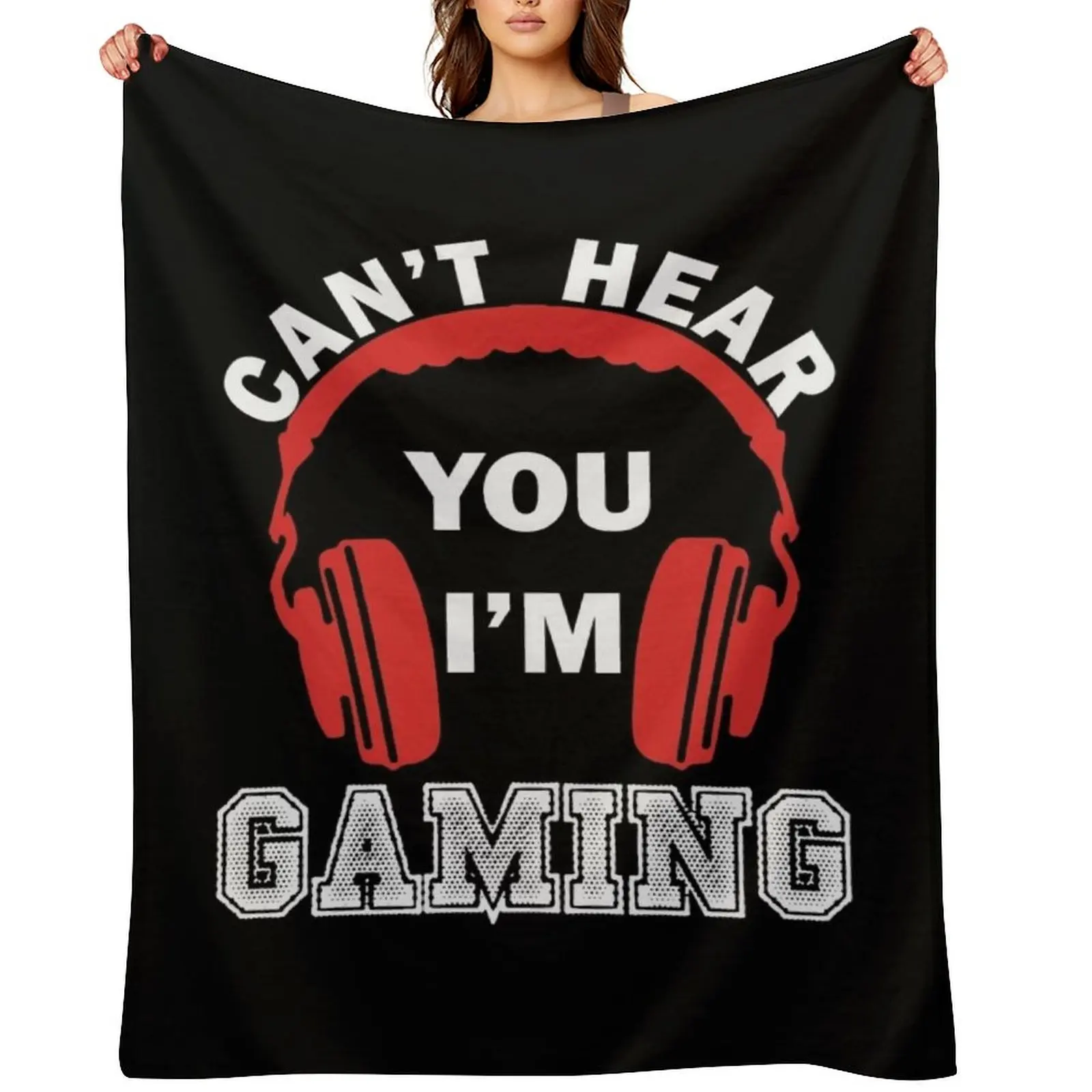 

Video Gaming Gift Gamer Headset Design Throw Blanket Shaggy christmas decoration Thin Personalized Gift Blankets