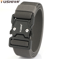 TUSHI New Tactical Outdoor Belt for Men and Women Aluminum Alloy Buckle Quick Release Elastic Belt Casual Belt Jeans Waistband