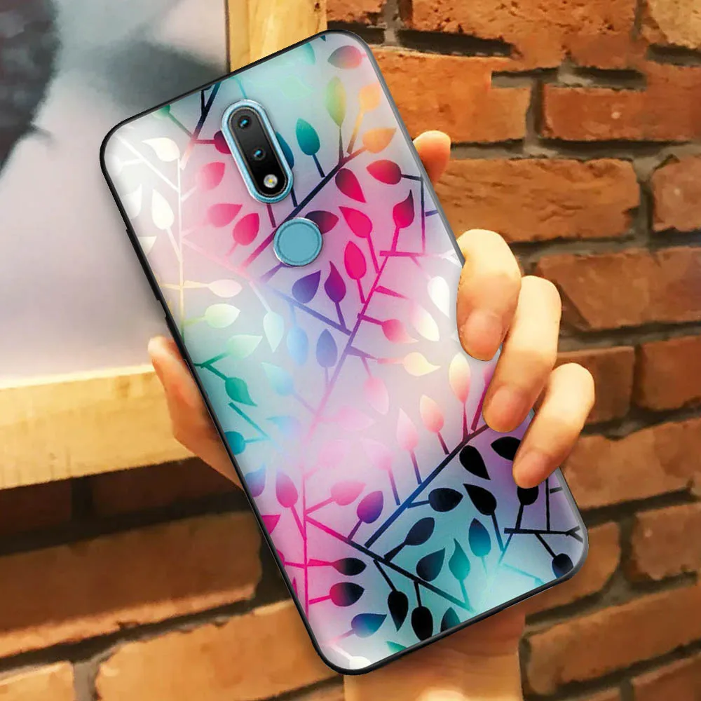 For Nokia 2.4 Case Nokia 2.4 Shockproof Phone Cases For Nokia 2.4 Marble Black Silicone Back Cover For Nokia 2.4 TPU Bumper Etui