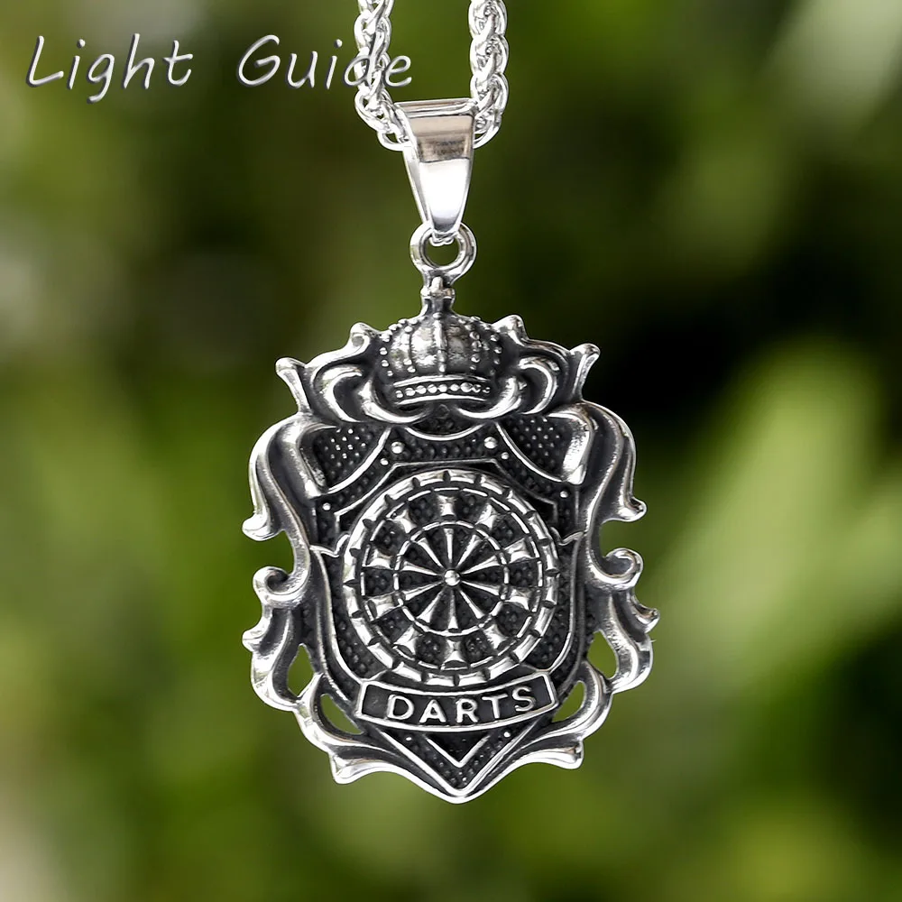 2024 Vintage Gott der Pfeile König Krone Anhänger Halskette für Männer Rock Punk Edelstahl Gothic Kragen Geschenke für ihn Geschenks chmuck