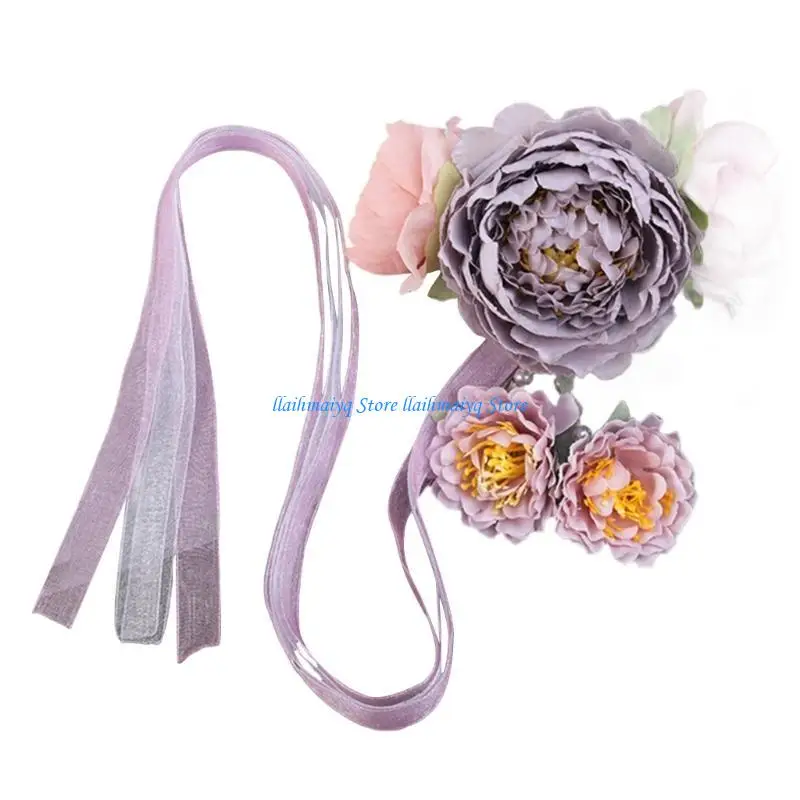 

573B Hair Clips Chinese Ancient Hairpins Flower Alligator-Clips Hanfu Supplies