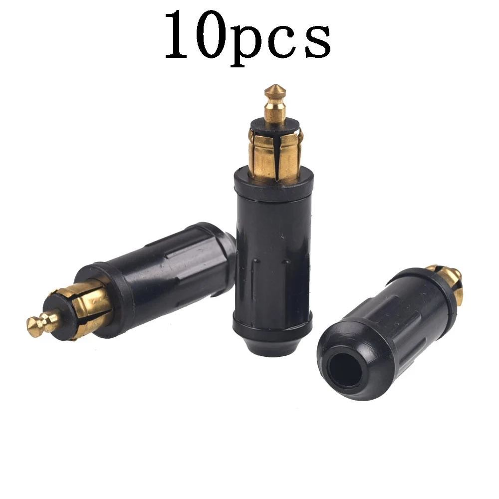 

10pcs 12v DIY Hella Male Plug Powerlet Plug European Type Cigarette Lighter Adapter Connector Fits BMW Motorcycles Accessories