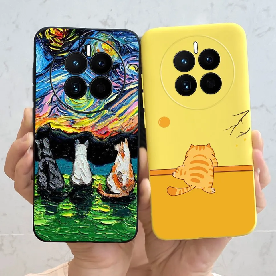 For Huawei Mate 50 4G Case Soft Silicone Cute Cartoon Pattern Cover For Huawei Mate 50 Pro Phone Case Funda Mate 50Pro 4G Coque