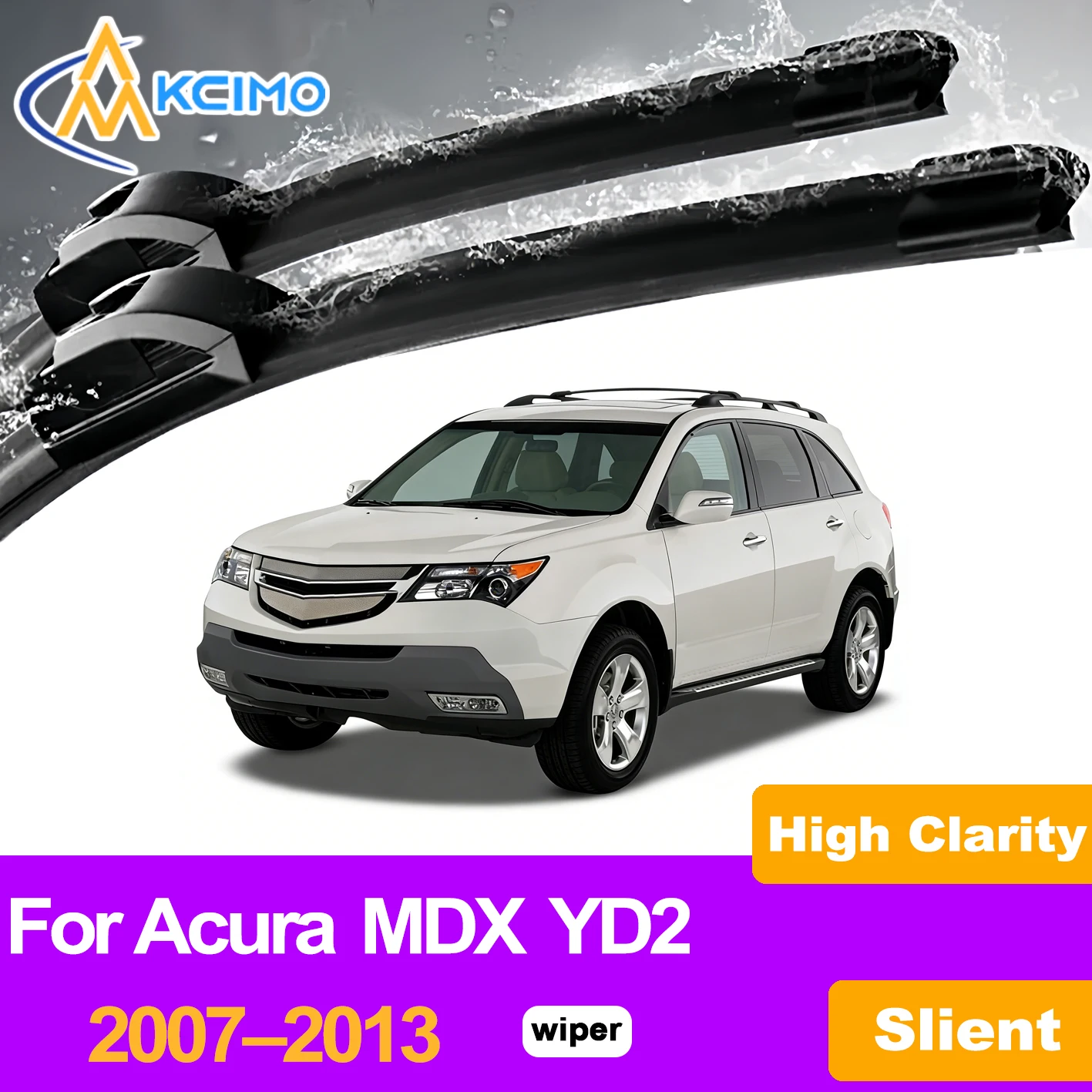 

KCIMO 2PCS Front Windshield Wiper Blades For Acura MDX YD2 2007–2013, Perfect Fit Car Replacement Noiseless Streak-Free Wipers