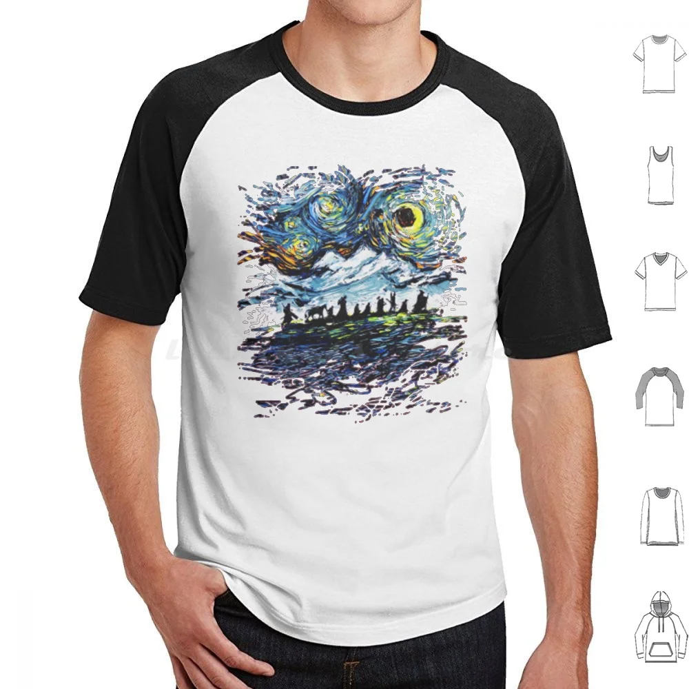 Van Gogh Never Saw The Fellowship Premium T Shirt Cotton Men Women DIY Print Lord Tolkien Gandalf Bilbo Frodo Fantasy Aragorn