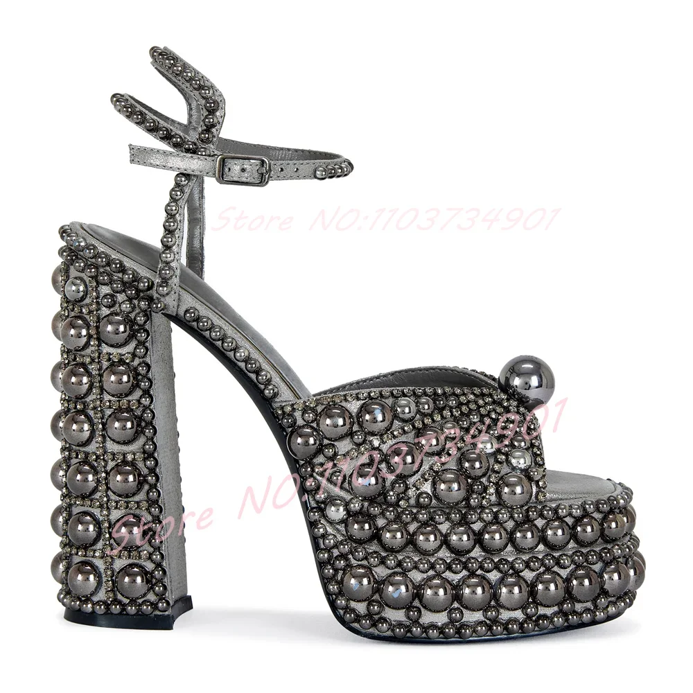 المرأة الأبيض اللؤلؤ صنادل أرضية حزام الكاحل مع مشبك المفتوحة تو Bowknot كتلة الكعوب الصنادل لوكس لوليتا حفل زفاف