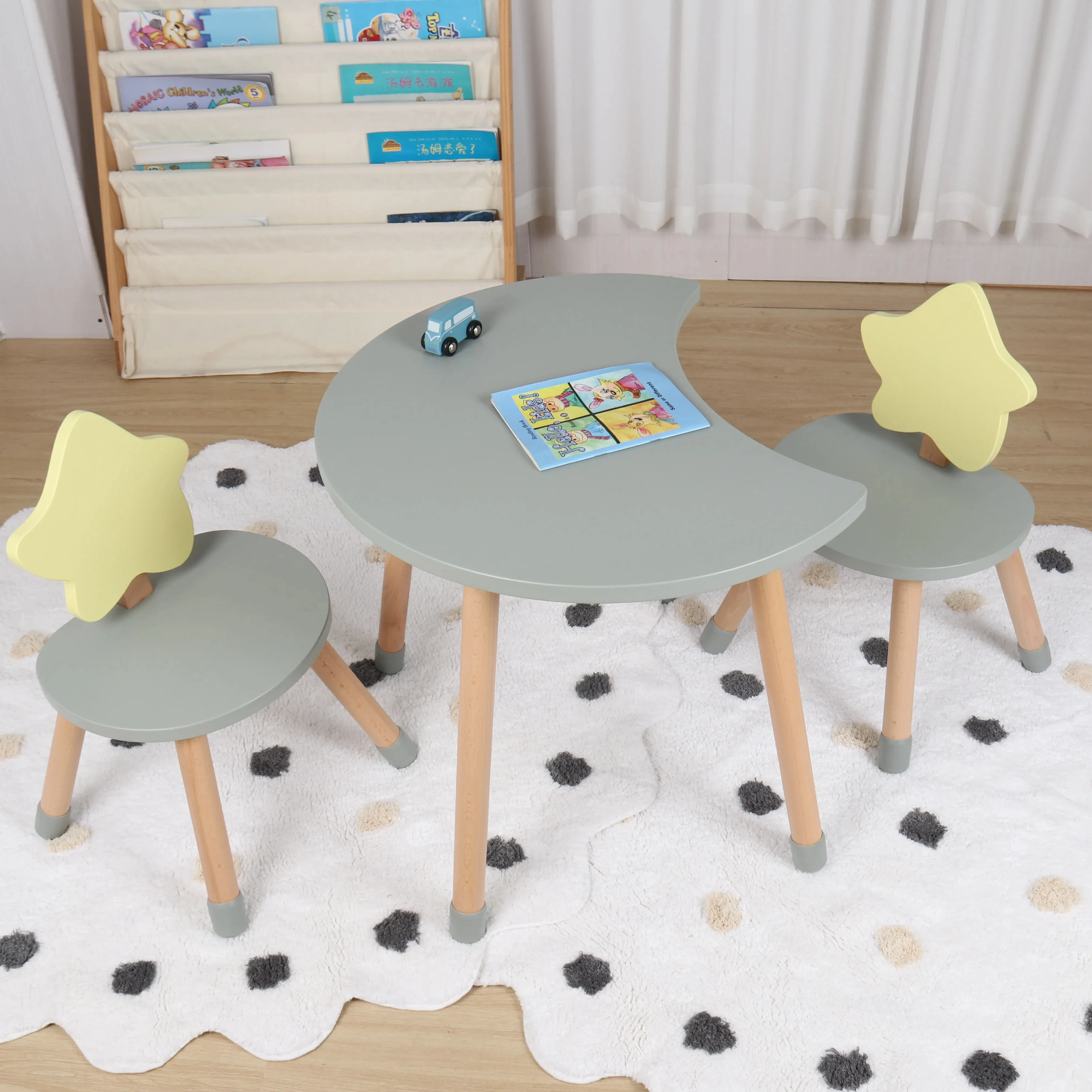 Escritorio de estudio de madera para niños de guardería, silla y mesa para niños, juego de muebles de cocina y dormitorio para aprender mesa de actividades para niños