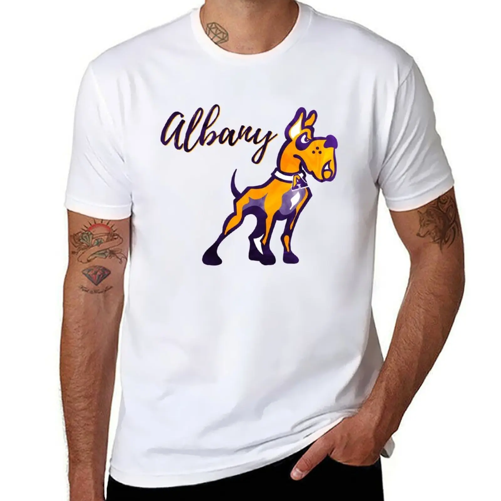 

University at Albany (2) T-Shirt man t shirts for men casual t shirt man cotton T-Shirt