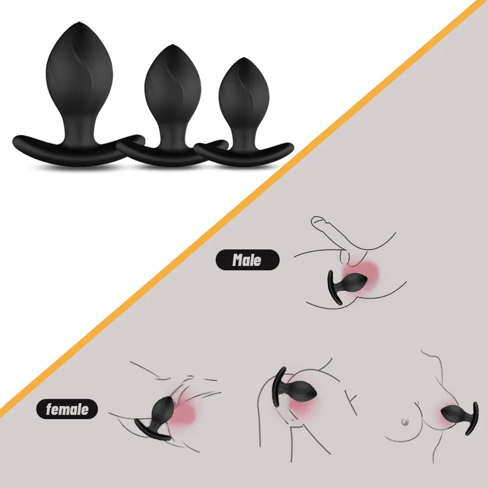 Adult Silicone Anal Plug Dildos Bullet Vibrator Butt Plugs Sex Toys for Women Men Gay Prostate Massager Anal Masturbating S/M/L