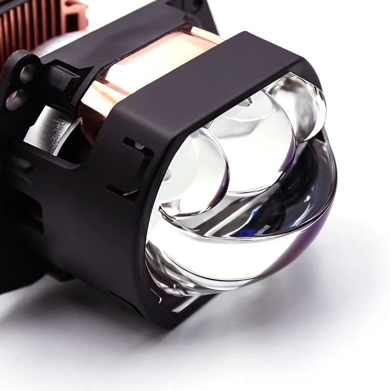 

V10 Copper Gear Dual Fan Triple Direct Laser Lens 3 Automotive Light Emitting Diode Dual Lens 90w Direct Strong Headlight