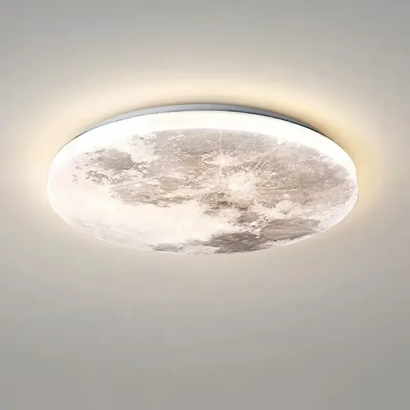 Modern Moon Wall Light for Creative Ceiling Light Universal Stepless Dimmable Chandelier 36W 42W for Living Room Bedroom Lamp