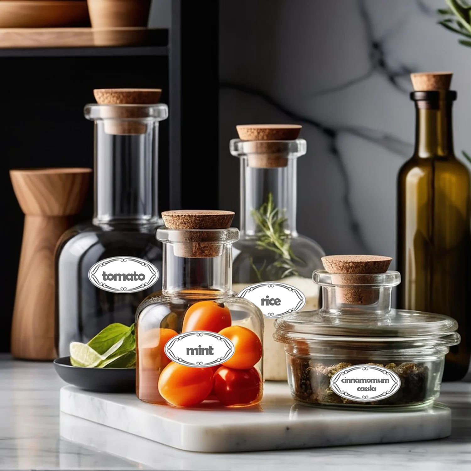 150Pcs/Roll Retro Index Stickers Beverages Fruits Vegetables Fridge Storage Organizer Food Safe Date 1*2.25inch for Kitchen