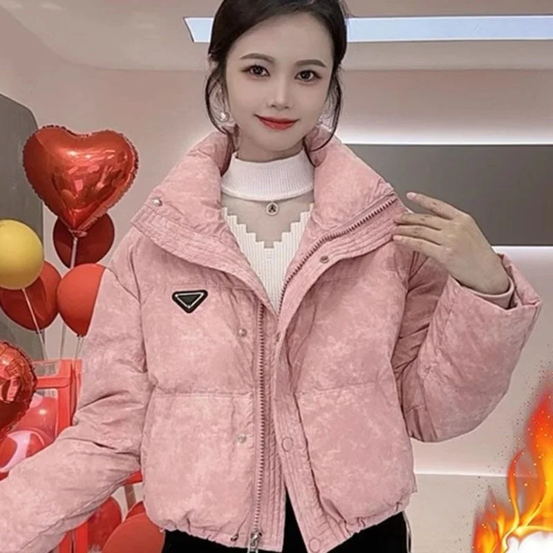 

NewWinter Stand-up Collar Down Cotton Jacket Women Parkas Overcoat Casual Short Thick Warm Windproof Cotton Padded Coat Ladies