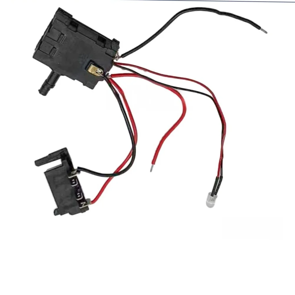 Electric Wrench Switch 20V Cordless Ratchet Replacement Part Plastic Black 3.9x1.6x2.8cm For Power Tool Repair With LED Light FA