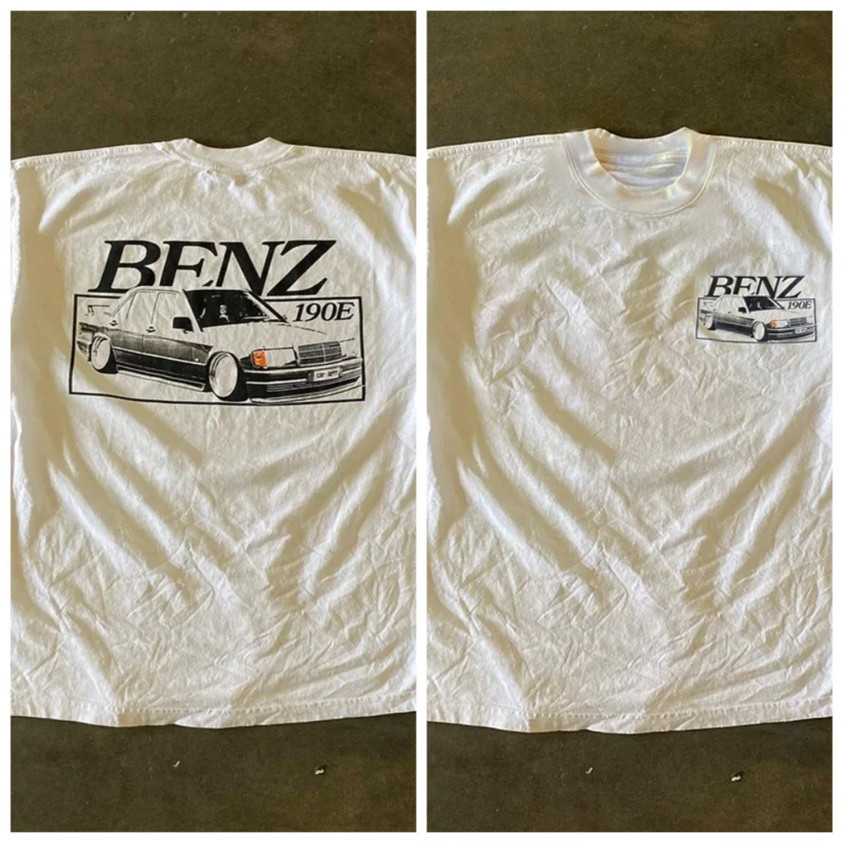 2025 الصيف بنز سيارة عتيقة طباعة المرأة تي شيرتات قصيرة الاكمام عالية الجودة تي شيرت ملابس حريمي harajuku المرأة تي شيرت بلايز