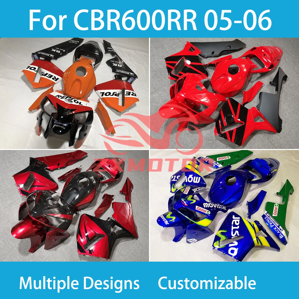 For Honda CBR 600RR 05 06 Injection Fairings CBR 600 RR 2005 2006 Aftermarket Body Works Cover Motorcycle Fairing Kit New