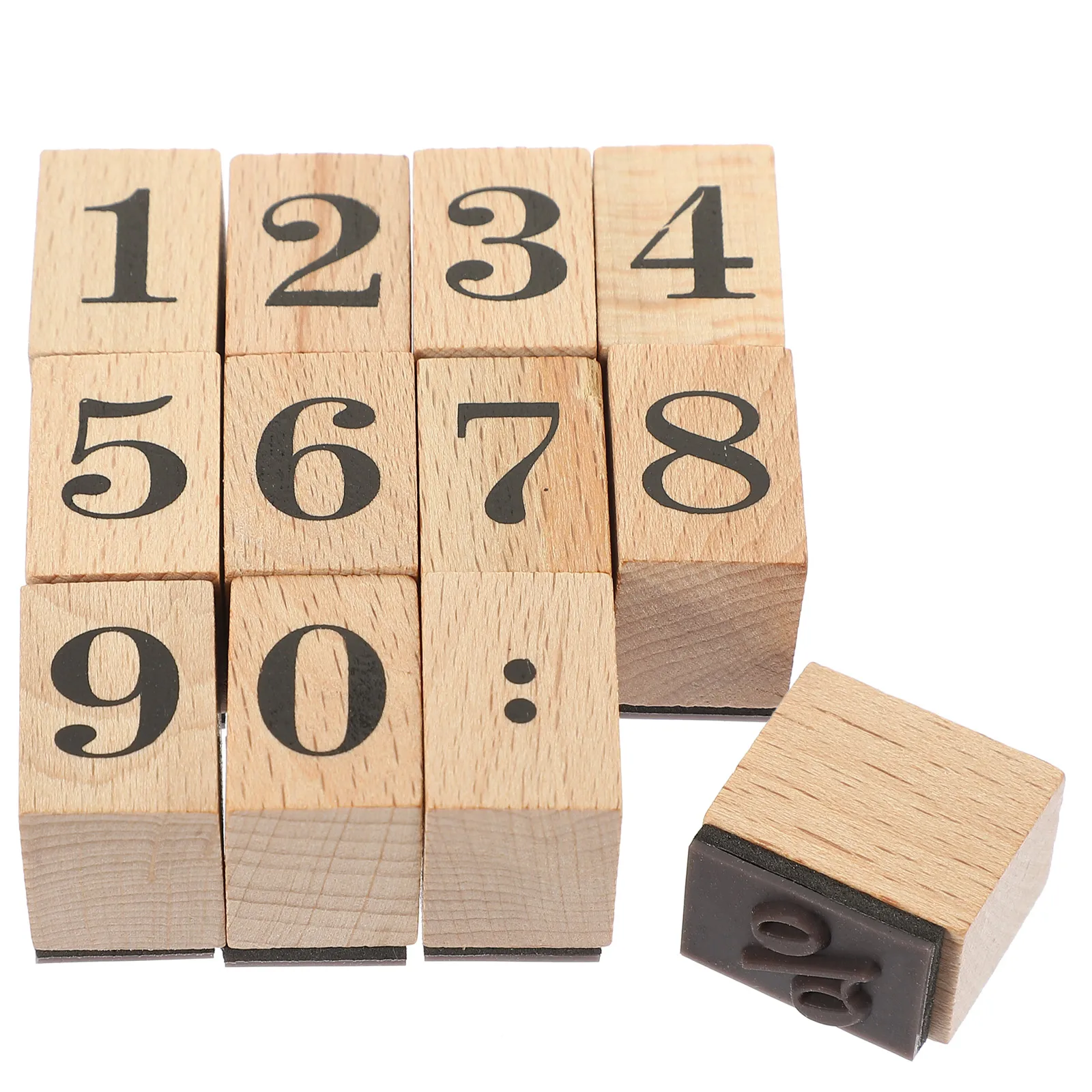 

1Set Wooden Number Design Seal Stamps for Craft Scrapbook Cards DIY Accessories Handmade Projects Journal Seal Stamp