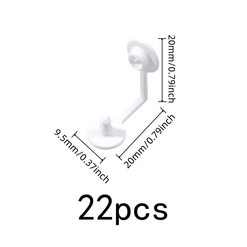 22 pcs Anti-Theft Buckles, Durable Plastic Body, suitable for Clothing Tags, Secure Clip Locking, Multipurpose