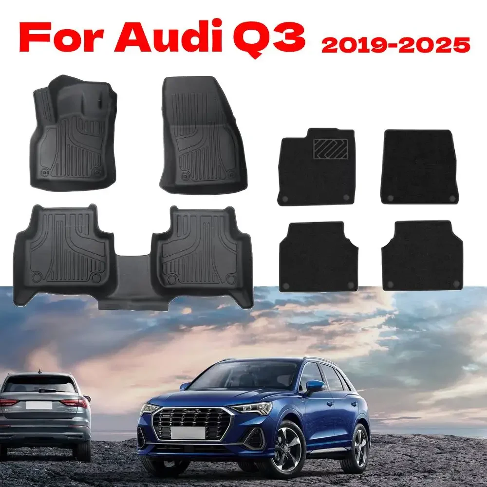 

TPE Floor Mat For Audi Q3 2019-2025 Auto Interior Duty Waterproof Non-slip Carpets Protector Foot Tools For Audi Q3 2025 LHD