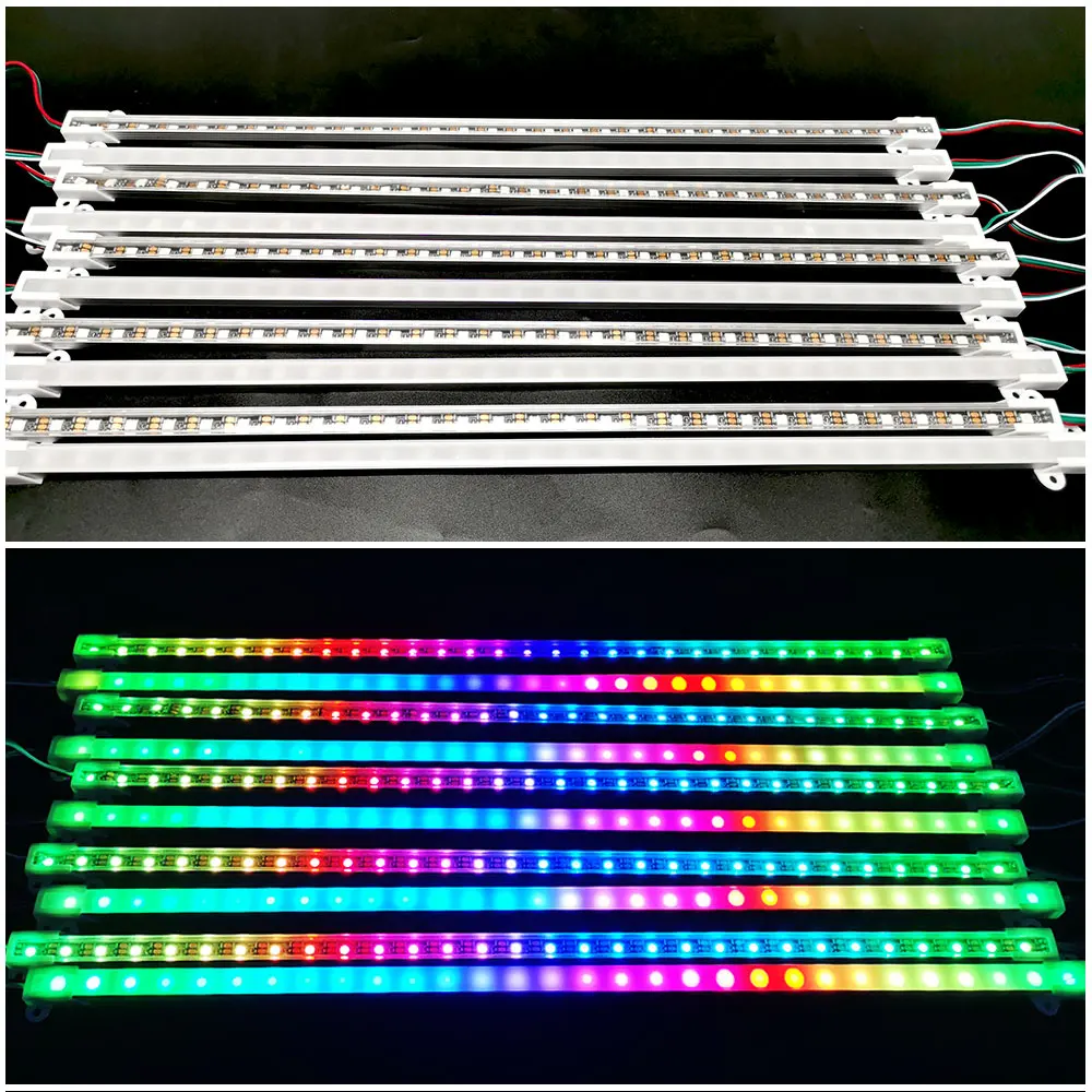 DC5V WS2812B DC12V WS2811 Led Strip Rigid Bar 3Pin Individually Addressable Smart Light 5050 RGB 20 30 Dream Pixels 14MM Width