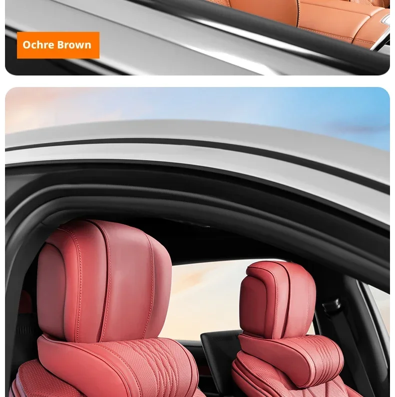 Schwarz/weißes Auto-Kopfstützen-Nackenstützkissen für Tesla Model 3 Model Y, Nackenstützkissen, 1 Stück/2 Stück – Detail 18