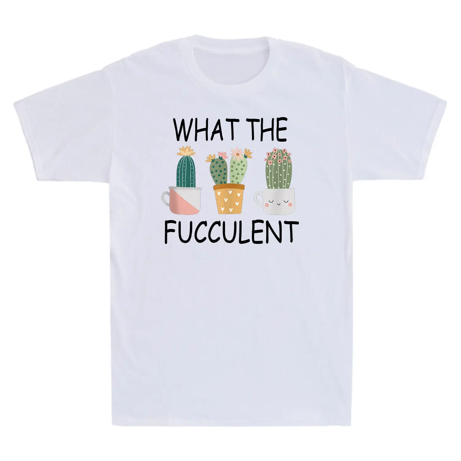 Wat De Fucculente Boho Cactus Sappige Planten Grappig Cadeau Heren Katoenen T-Shirt