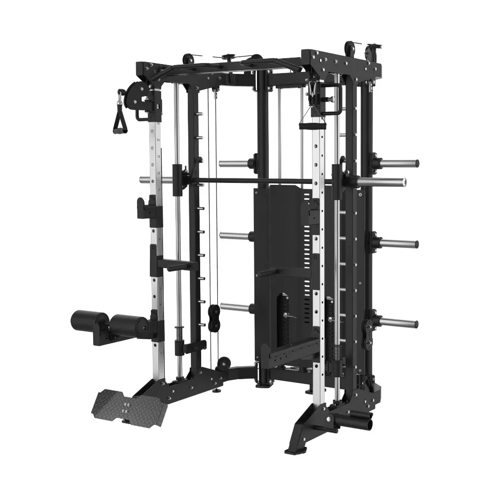 &c Commercial Use Multi-Functional Trainer Smith Machine 200kg Gym Equipment for Bodybuilding Steel Material Fitness Center Use
