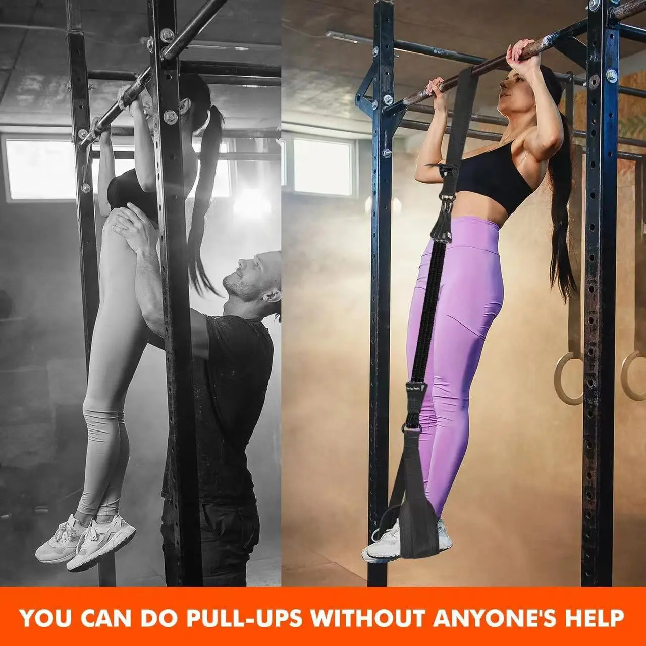 225LBS Pull Up Assistance Bands Set Resistance Strap for Pull Up Assist for Men Women Hanging Training Chin-up Workout Gym Home