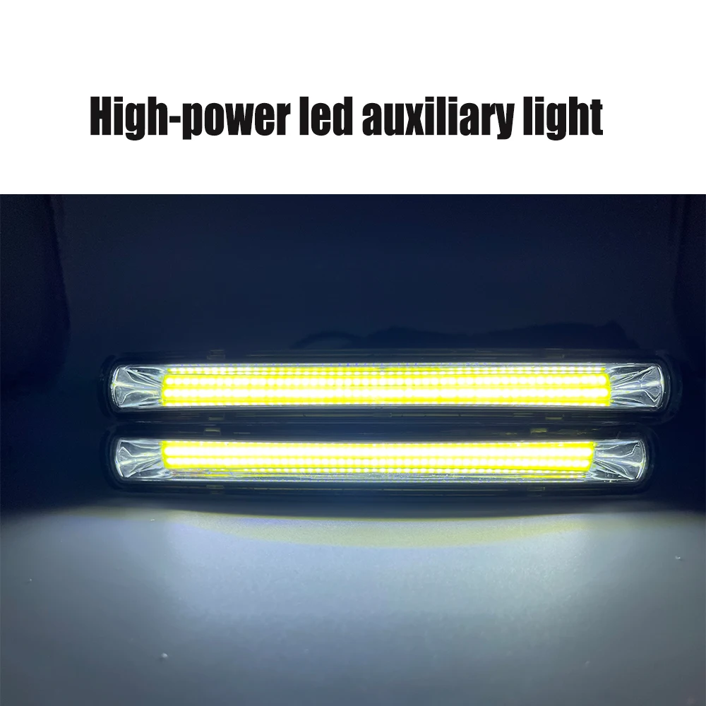 Car COB LED General Daily Running Lights 182X40X23MM Bar Driving Lamp Universal Model Pair