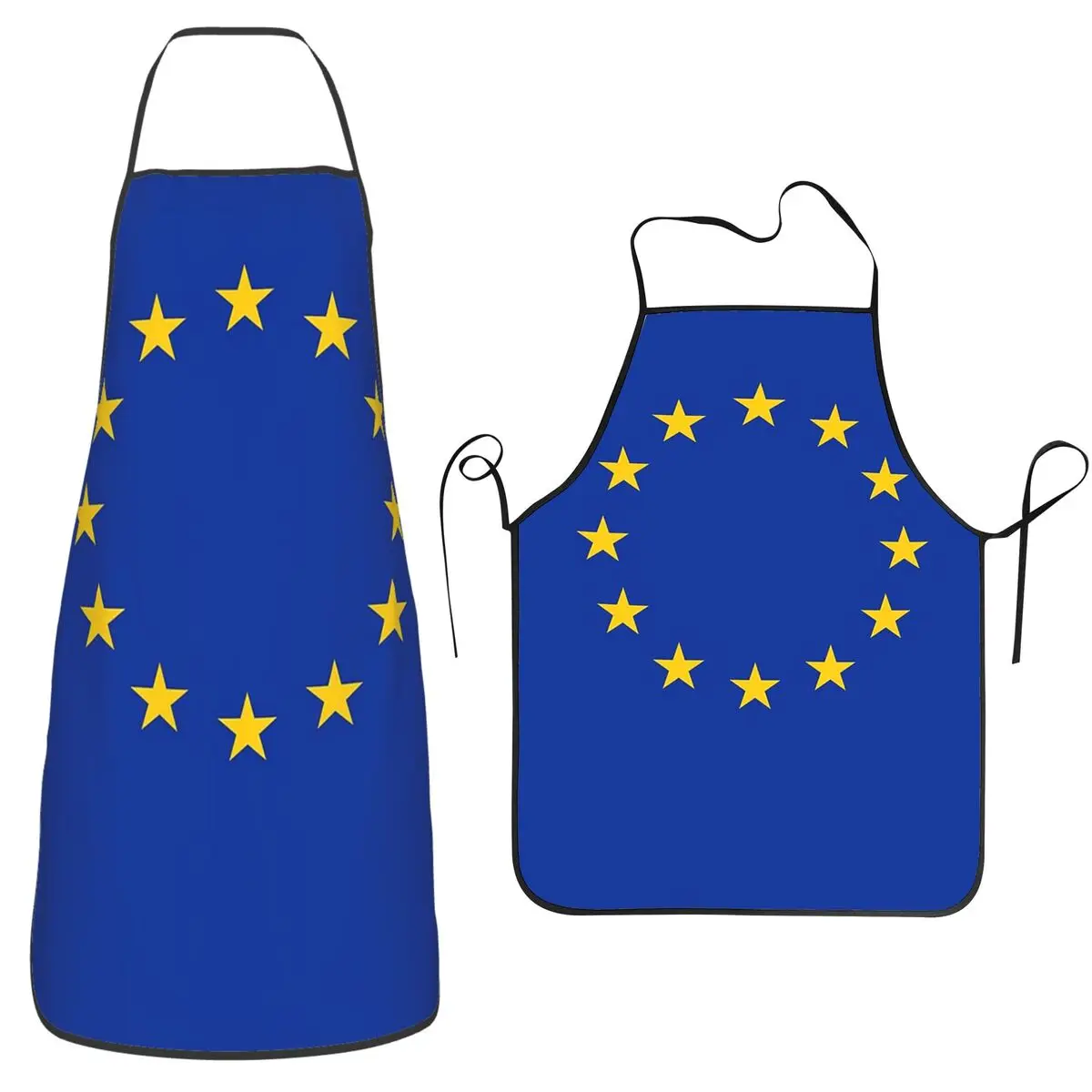 EU Europe European Union European Flag EU Stars Aprons Chef Cooking Baking Tablier Sleeveless Bib Kitchen Cleaning Pinafore