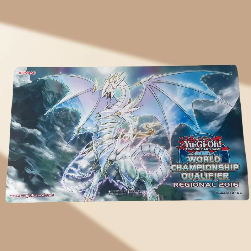 

600x350mm Yu-Gi-Oh! Blue-Eyes Spirit Dragon Trading Card Playmat 1.5mm NoSeamEdge Single Player Rubber Board Game Card Pad Toy
